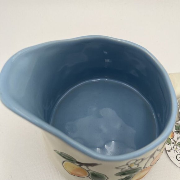 Spectrum Designz Lemons Sugar Bowl W/ Lid & Creamer Pot - New - Picture 4 of 6